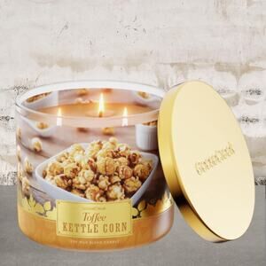 Goose Creek Toffee Kettle Corn 3-Wick Candle NEW